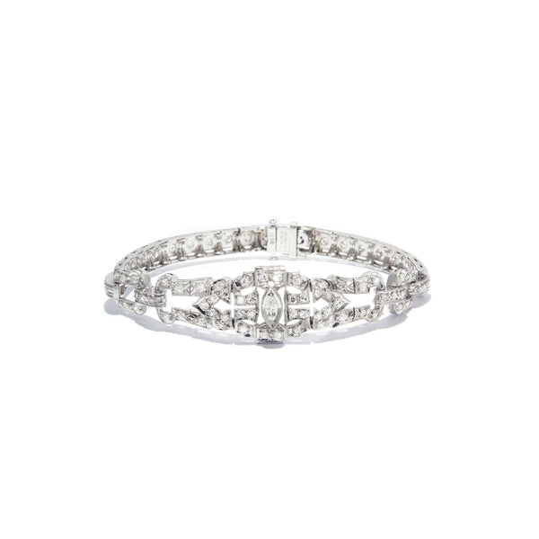 Marquise Art Deco Diamond Bracelet