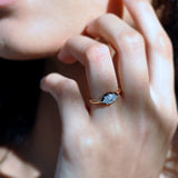 Collet Set Marquise Diamond Ring