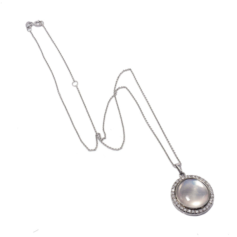 Moonstone Diamond Necklace