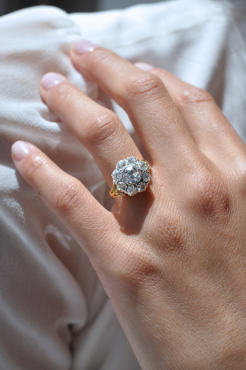 Sofia Old European Cut Diamond Cluster Ring – Ashley Zhang Jewelry