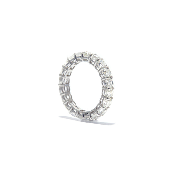 4.97 Carat Old Mine Cut Diamond Eternity Band