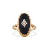Diamond Onyx Oval Ring