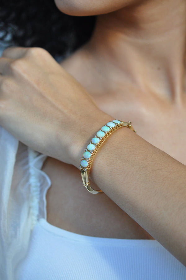 Opal Bangle Bracelet