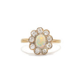 Opal Flower Cluster Ring