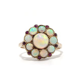Ruby and Opal Cluster Ring