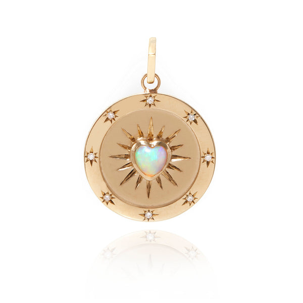 Opal Heart Starlight Pendant