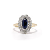 Oval Sapphire with Diamond Halo