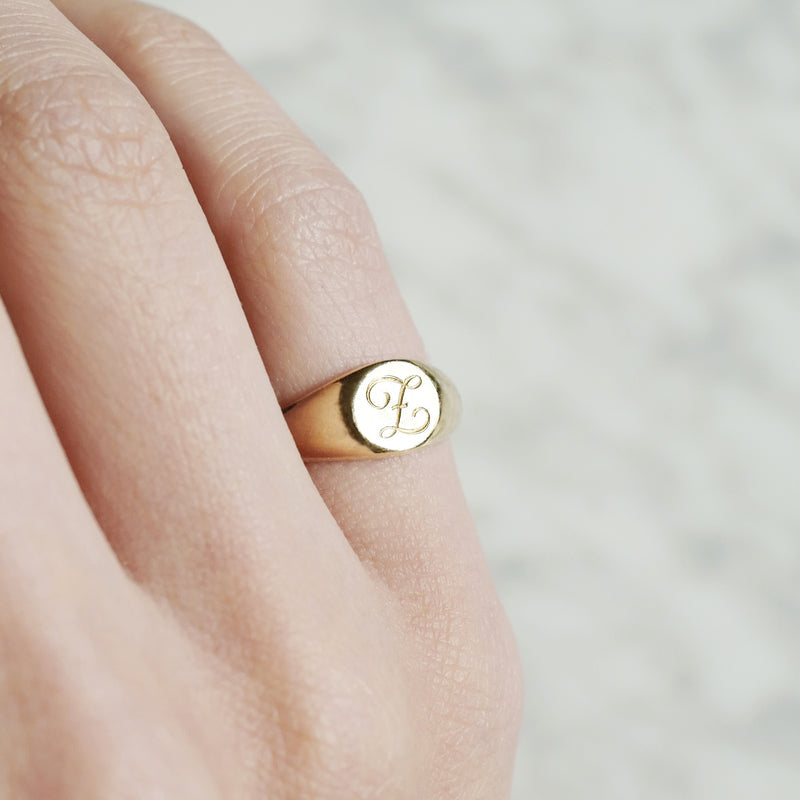 Classic Round Signet Ring – Ashley Zhang Jewelry