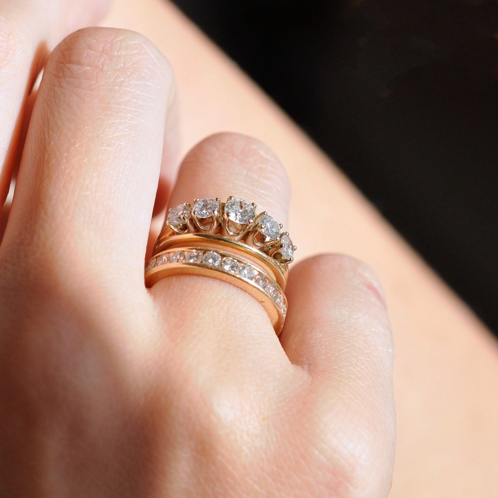 Vintage Channel Set Diamond Eternity Band – Ashley Zhang Jewelry