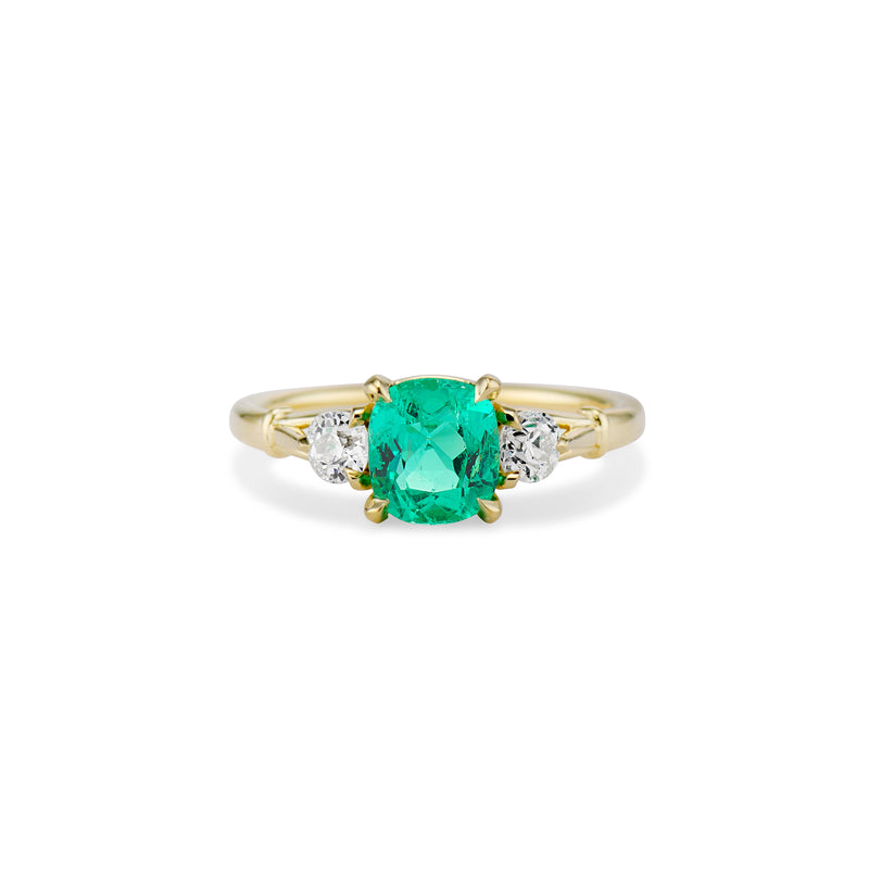 Green Emerald Roma Ring