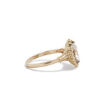 Vintage Twist Halo Rose Cut Diamond Ring