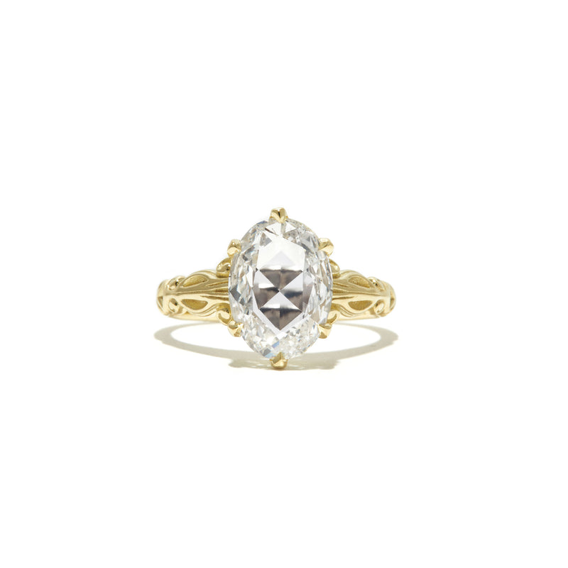 2.08 Carat Oval Rose Cut Augustine Ring