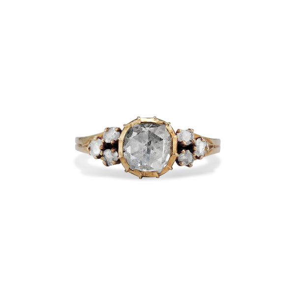 Foil Backed Rose Cut Diamond Ring