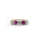 Vintage Ruby and Diamond Band