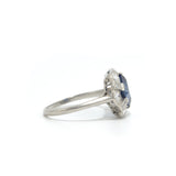 Lozenge Sapphire Diamond Ring