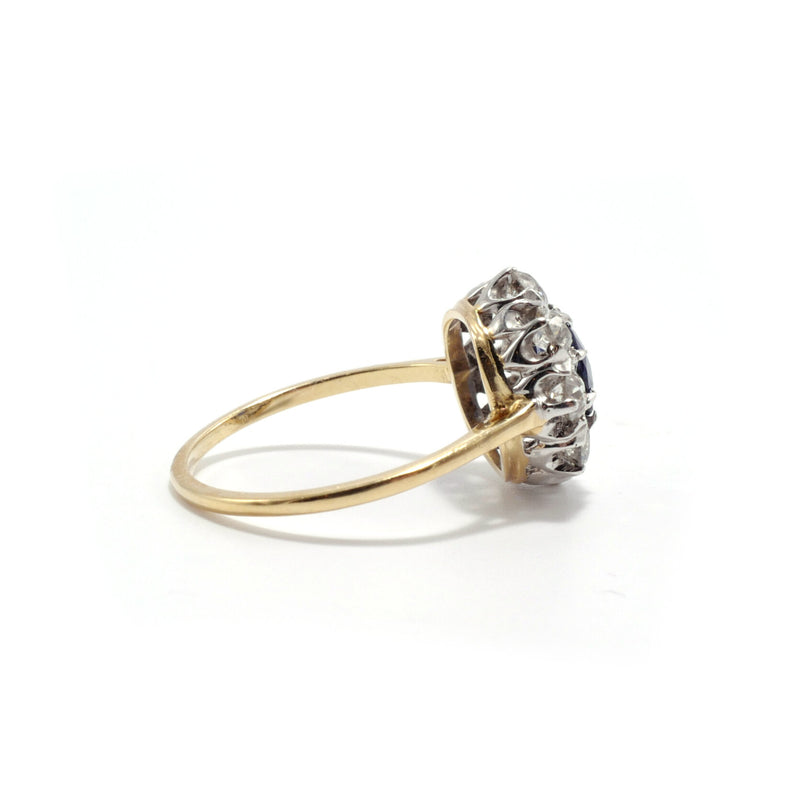 The Harper Sapphire Diamond Halo Ring