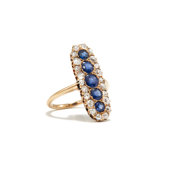 Antique Sapphire and Diamond Ring