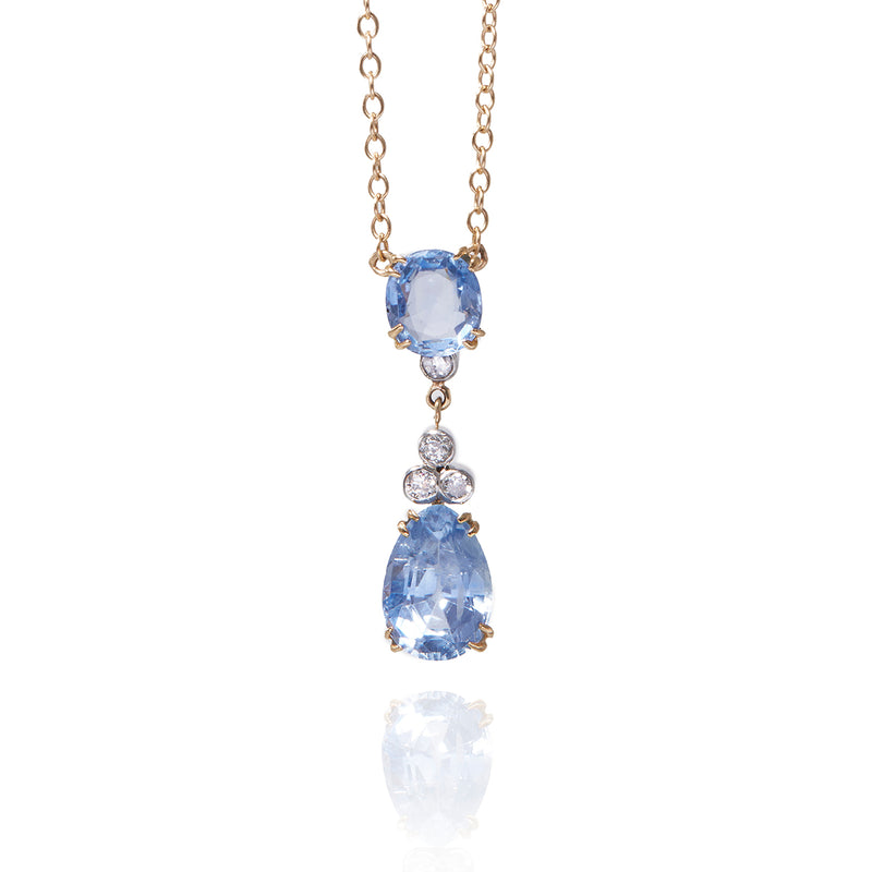 Ceylon Sapphire Drop Necklace