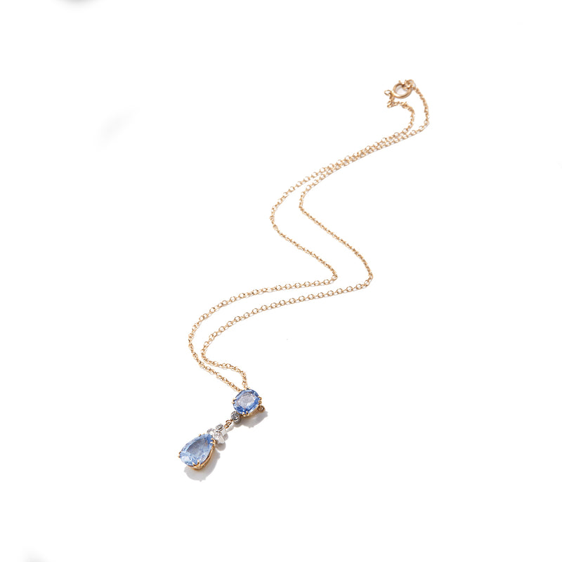 Ceylon Sapphire Drop Necklace