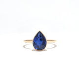 Sapphire Pear Cut Poiret Ring