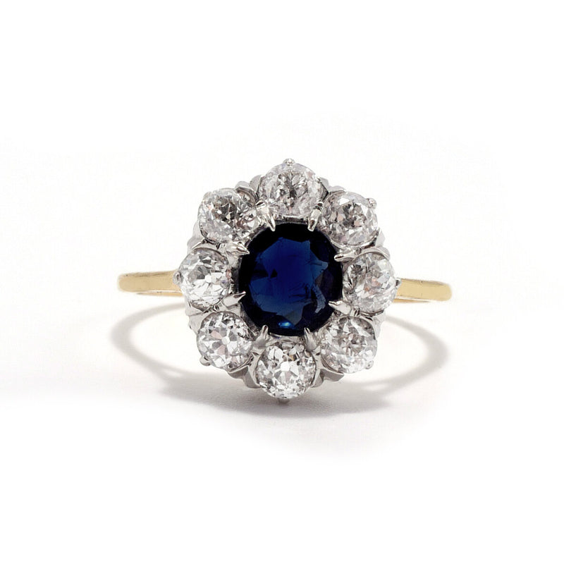 The Harper Sapphire Diamond Halo Ring