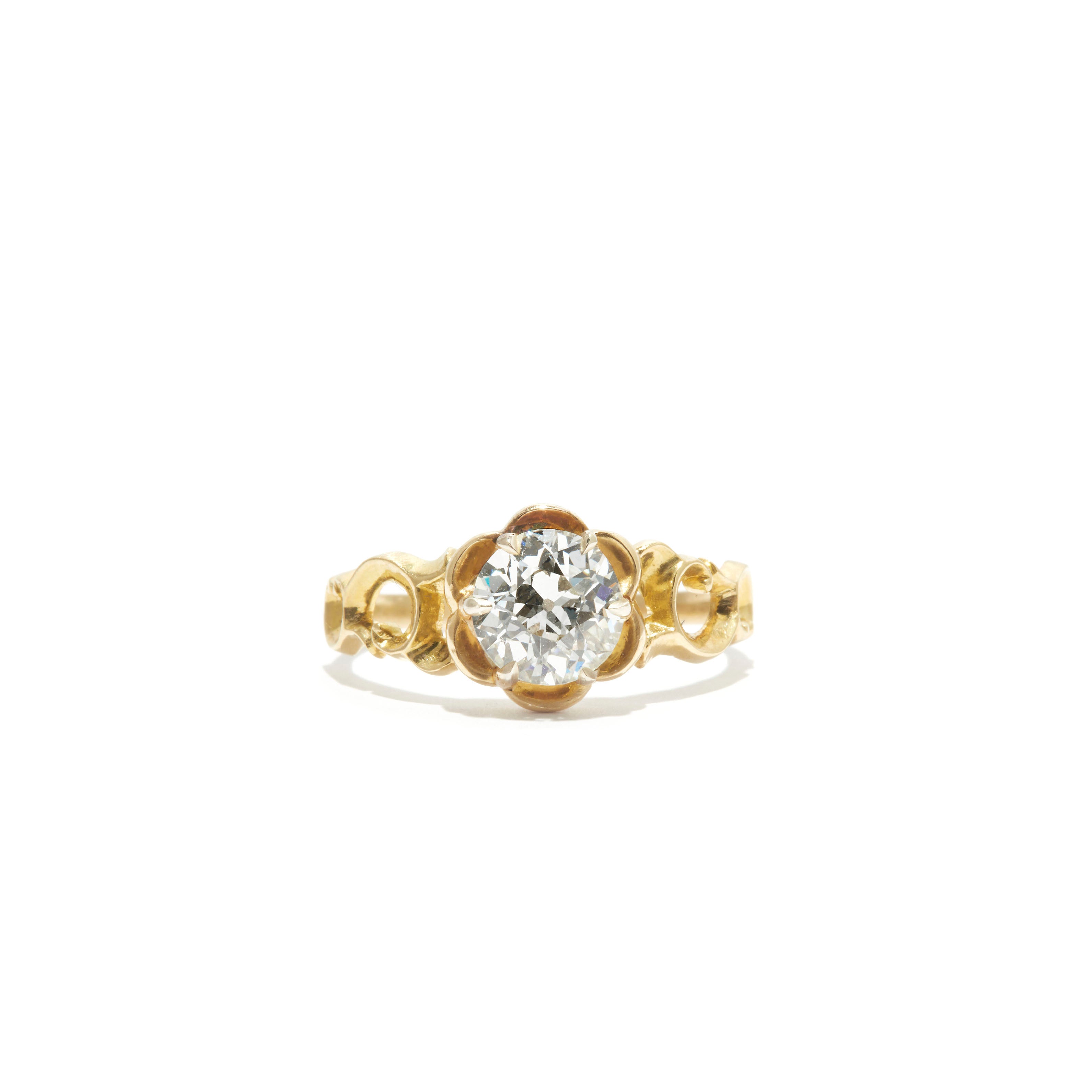Old European Cut Diamond Victorian Scroll Band Ring – Ashley Zhang Jewelry