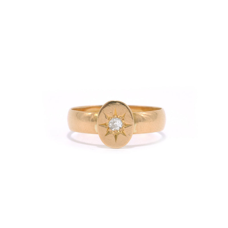 22K Gold Victorian Starburst Ring