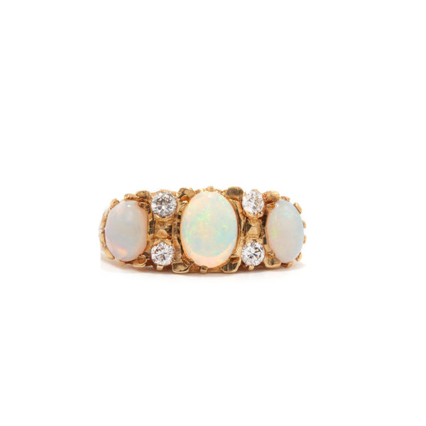 Opal and Diamond Ring