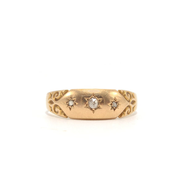 THREE PETITE DIAMOND GYPSY STAR RING