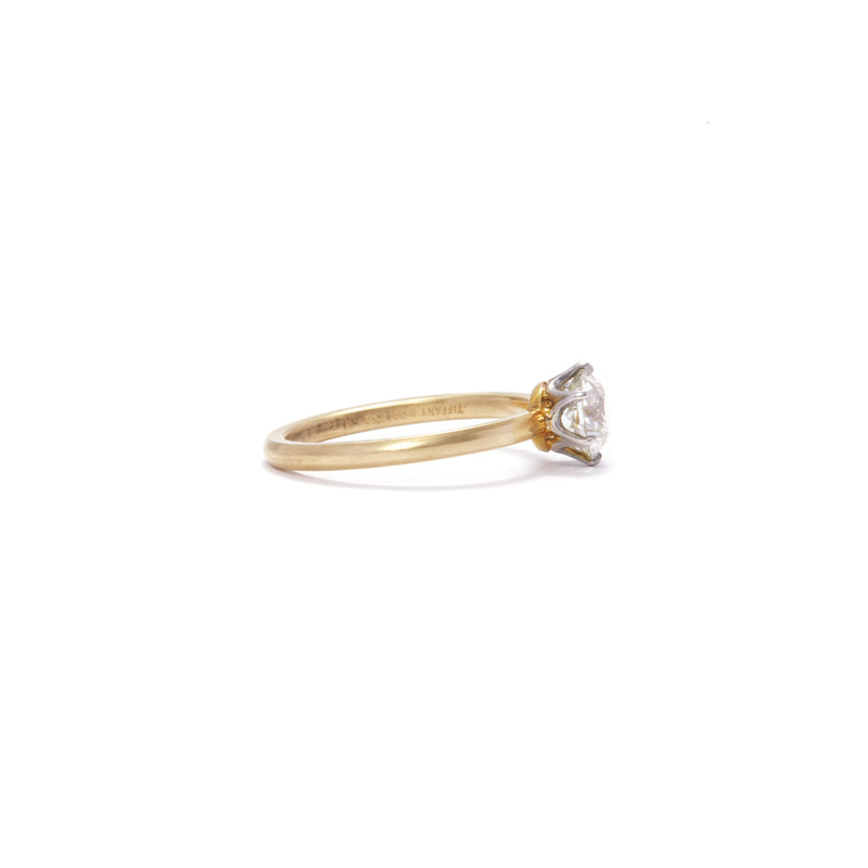 1.09 Carat Old European Cut Diamond Tiffany Ring