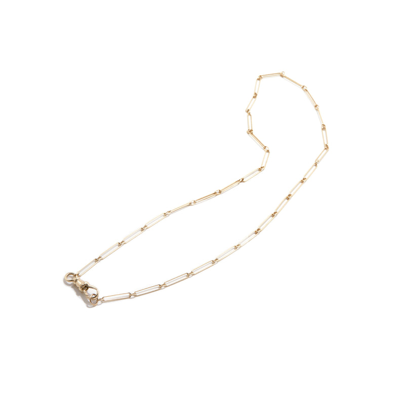 Petite Trombone Chain with Dog Clip Clasp