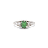 Art Deco Setting Tsavorite Garnet Ring