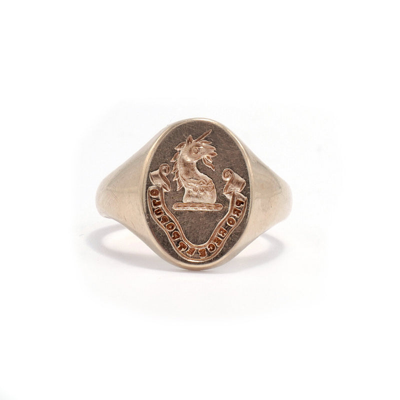 Vintage Unicorn Signet Ring