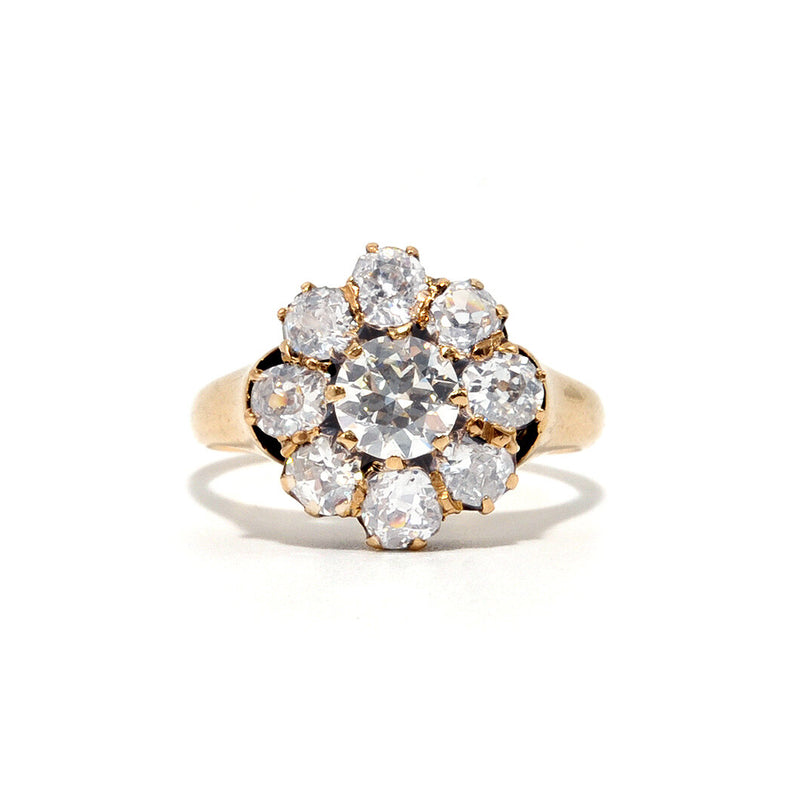 Victorian Old Mine Diamond Cluster Ring