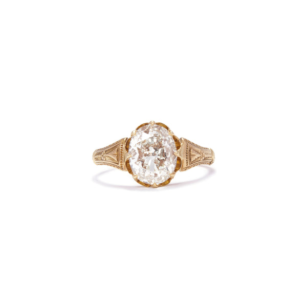 Antique Oval Diamond Ring