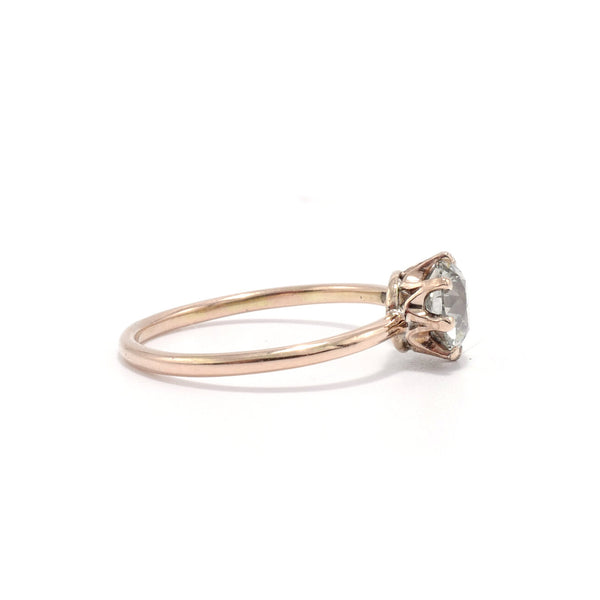 Victorian Rose Gold Old European Cut Solitaire