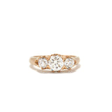 Victorian Rosey Three Diamond Ring